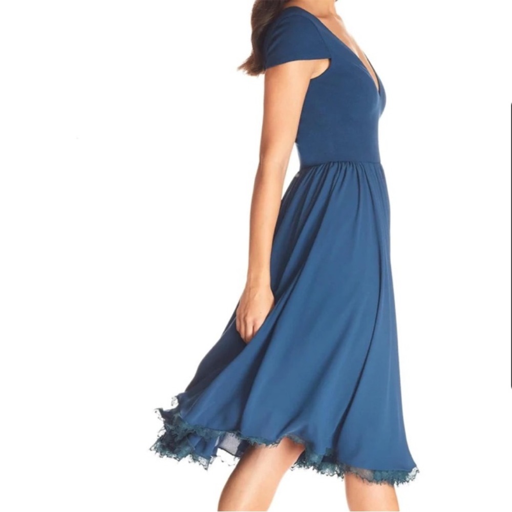 Dress the Population Blue Midi Dress Size Small - Picture 3 of 15